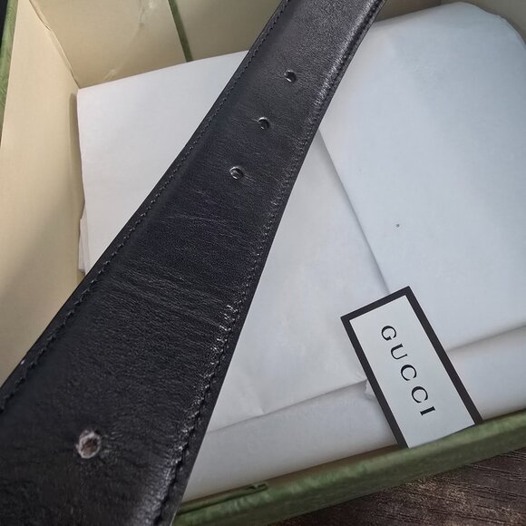 Authentic GUCCI Vintage Reversible Leather Belt - Brown/Black Size: 85/34 - Picture 5 of 7